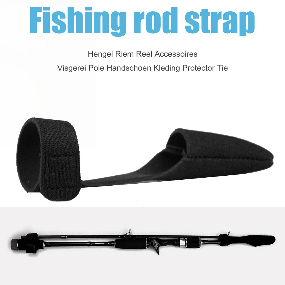 

Fishing Rod Sleeve Cover Top Tip Protector Caps Fishing Poles Belt Strap Sets Hook Loop Cable Cord Ties Belt