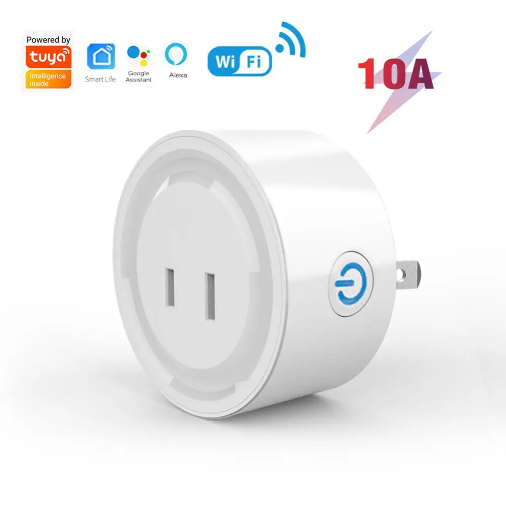 

Tuya WiFi Smart Socket 10A Japan Plug Smart Home Mobile Phone Remote Control Countdown Function Work With Alexa Google Home