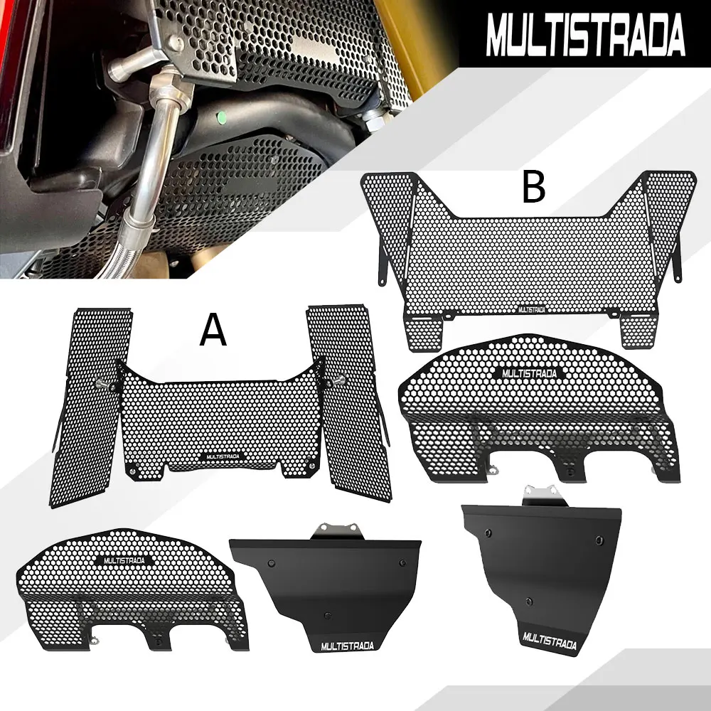 

Motorcycle Radiator Grille Oil Cooler Engine Cylinder Head Guard Protector For Ducati Multistrada V4 Rally V4 S /Sport 2021-2023