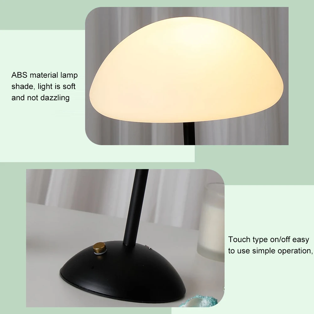 Грибной ночник портативная настольная лампа перезаряжаемая для спальни