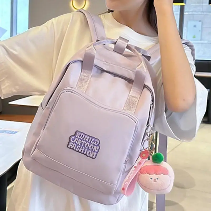 

Маленький классный студенческий женский рюкзак, красивая Водонепроницаемая школьная сумка для женщин, женский белый дорожный ранец для книг и колледжа