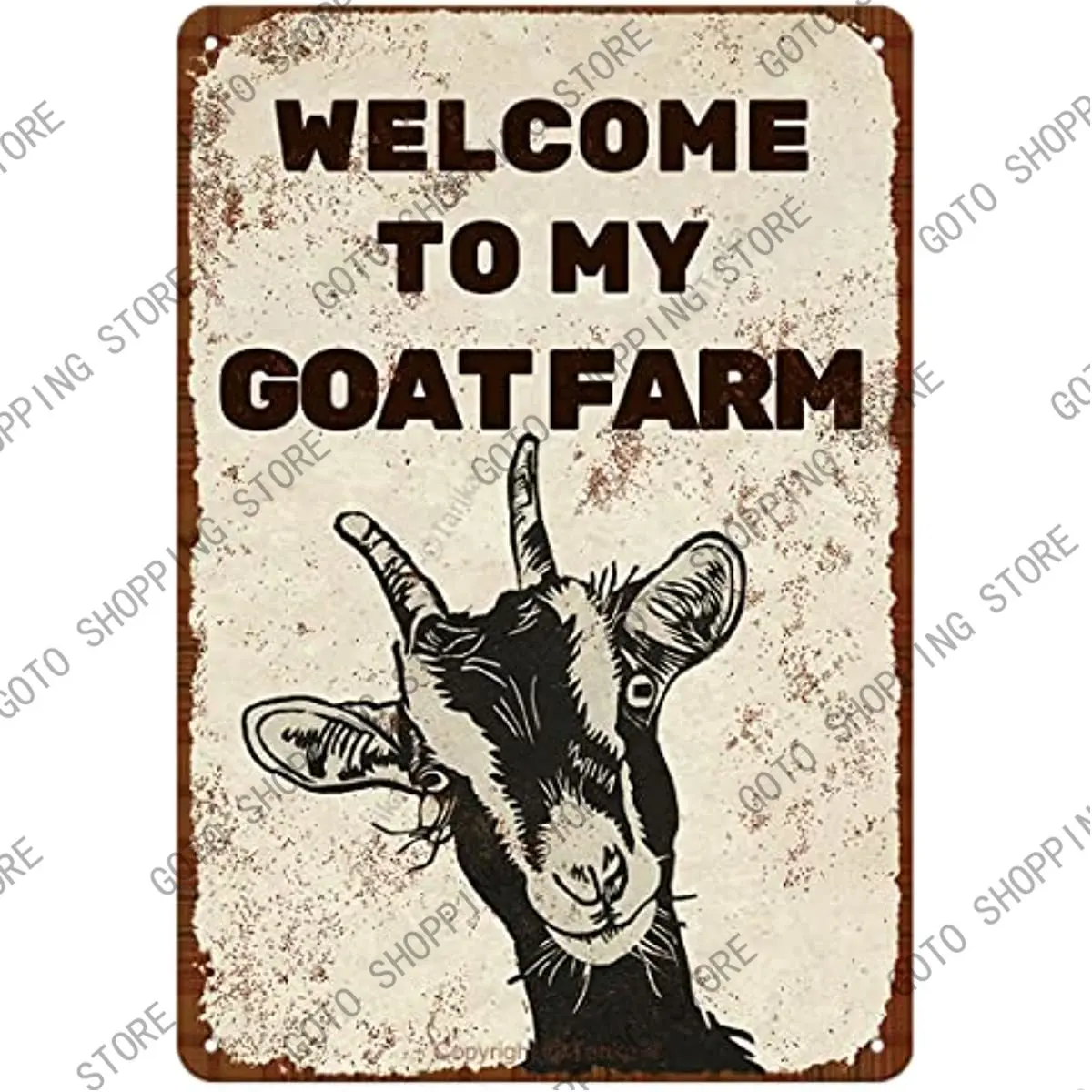 

New Welcome to My Goat Farm Iron Poster Painting Tin Sign Vintage Wall Decor for Cafe Bar Pub Home Beer Decoration Crafts plaque