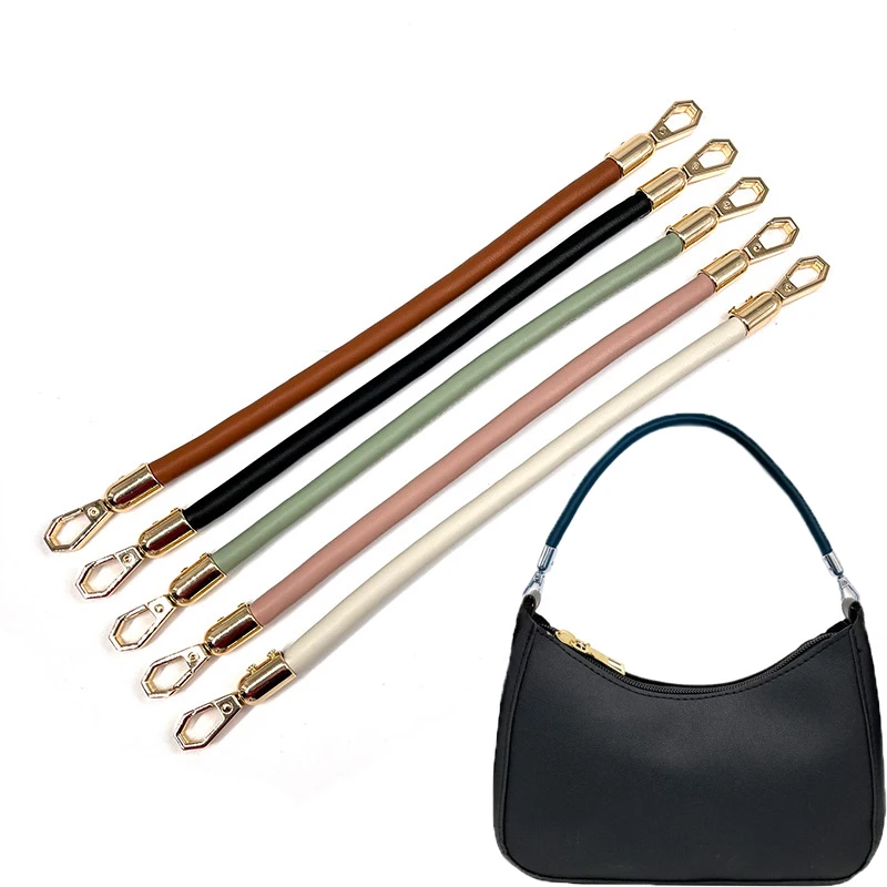 

PU Leather Shoulder Bag Strap Smooth Braided Rope Handles Replacement 30/40/60/115cm DIY Handbag Hot Purse Belts Metal Hook