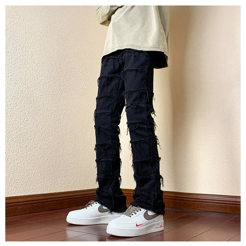 

Baggy Cargo Jeans Trousers Micro Flared Male Denim Pants Flared Pant Women's Jeans Loose Casual Streetwear Hip Hop Harajuku 2023