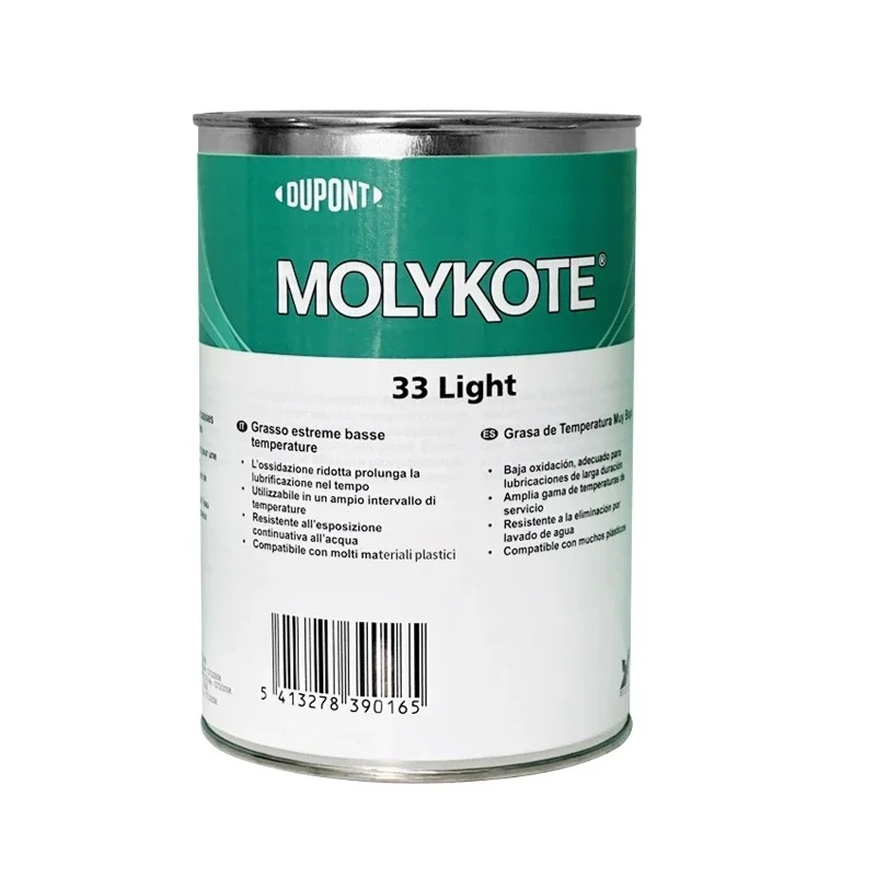Фото Molykote 33 Light 100 г/1 кг Экстремально низкотемпературная смазка для малоскоростных световых металлических и пластиковых компонентов №2