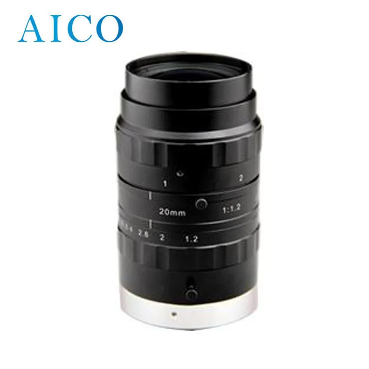 

1" 1inch format F1.2 manual iris 20mm 10mp f20mm 4K c mount ir corrected ITS starlight cctv lens for star light vision camera
