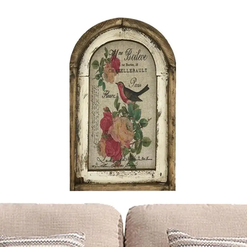 

Farmhouse Flower Pictures Floral Artwork Wall Decor Bohemia Butterfly And Wood Pictures For Living Room Bedroom Window