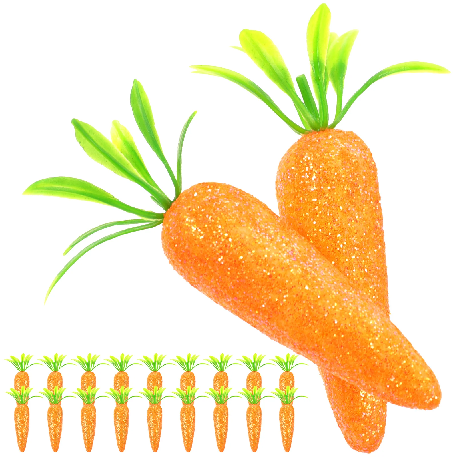 

Easter Carrots Carrot Decor Vegetables Ornament Fake Simulation Foam Artificial Ornaments Glitter Decorations Model Spring Party