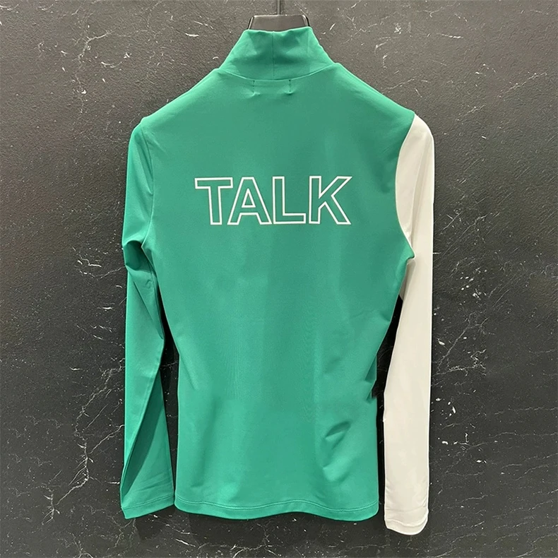 The new South Korean Golf women spring and summer outdoor round neck thin matching color long sleeve sports casual fashion jacke