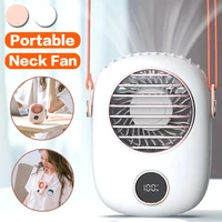 portable lazy hanging neck fan mini cooling fans bladeless usb rechargeable sports cooler fan for outdoor sports travel home 5