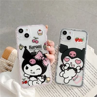 bandai cute cartoon kulomi phone case for iphone 13 12 11 pro max xs xr x xsmax 8 7 plus high quality cover