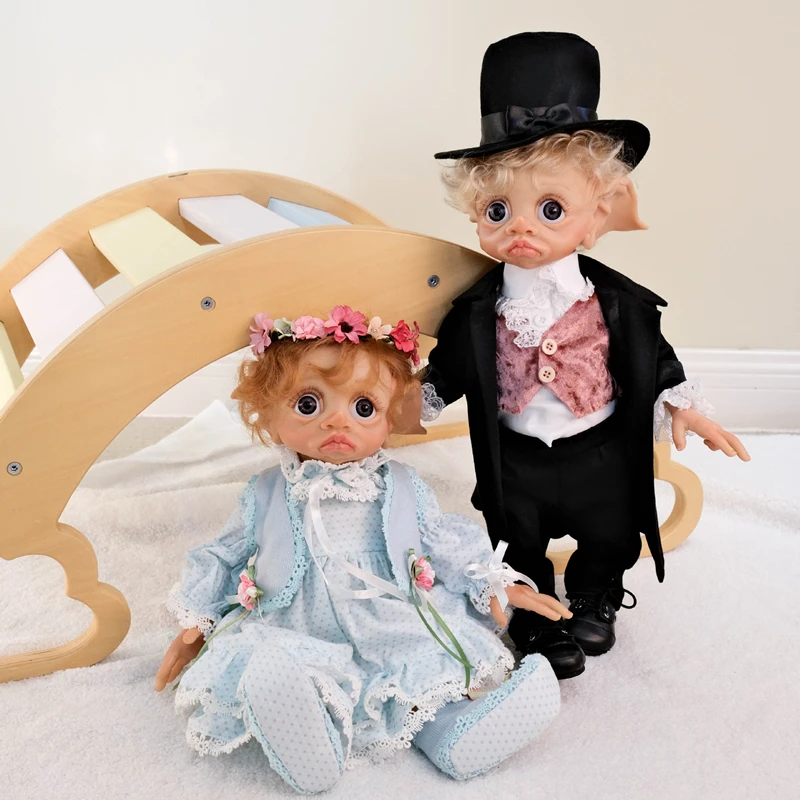 

17 Inch Reborn Baby Doll Adorable Simulation Fairy Dolls Silicone Mini Lifelik Toy New Year Gift Photography Props