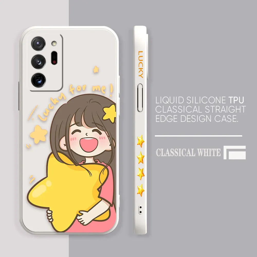 Case For Samsung Galaxy A90 A80 A70 A60 A50 A40 A30 Note 20 Pro Plus Lite Ultra 4G 5G Case  Stars Cartoon Couple Boys And Girls