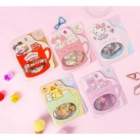 kawaii sanrio sticker hello kittys kuromi accessories cute beauty cartoon anime decorate material stickers toys for girls gift