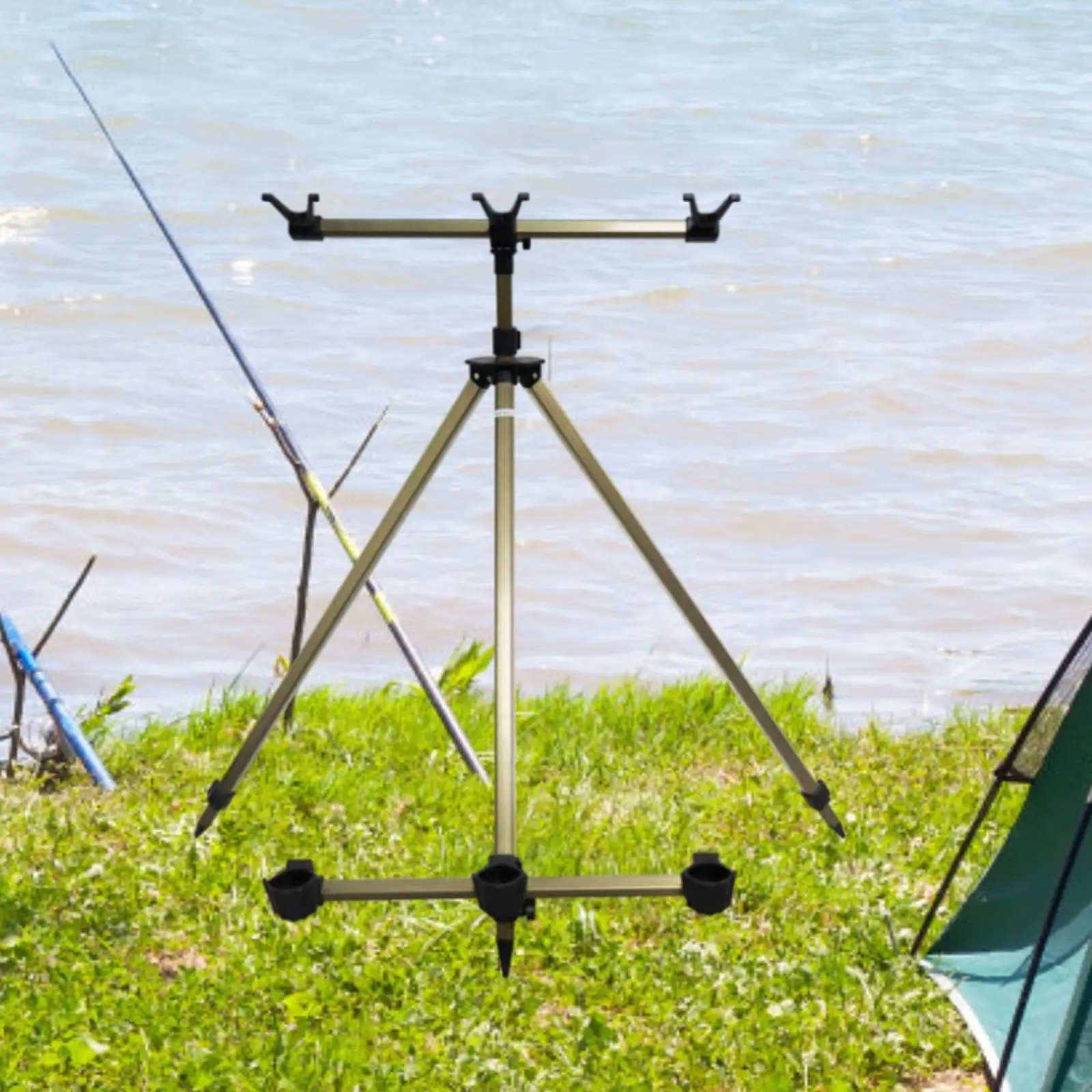 Держатель для удочки на штативе стойка держатель складная опора 6