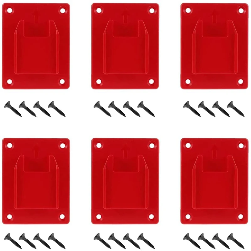 

10Pcs Tool Holder For Dewalt ABS Plastic Drill Mount Holder Fit For Dewalt 12V/20V MK M18 Tools With Screws Red