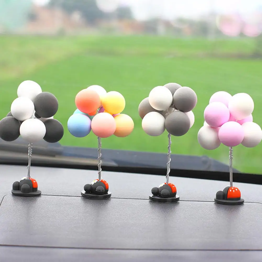 

Car Balloon Decoration Soft Clay Colorful Balloon Shaped Car Ornaments Cute Dashboard Decor