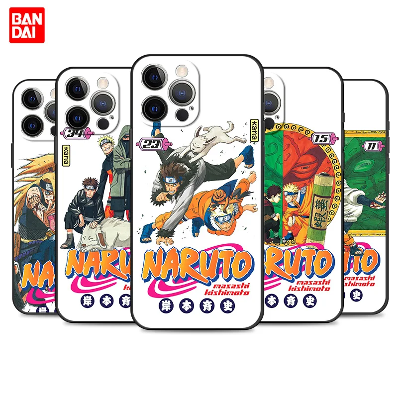 

Naruto Manga Character Phone Case for iPhone 12 13 Mini Pro Max Se 2020 12Pro 13Pro Cover Thin Trend Black Luxury Silicone