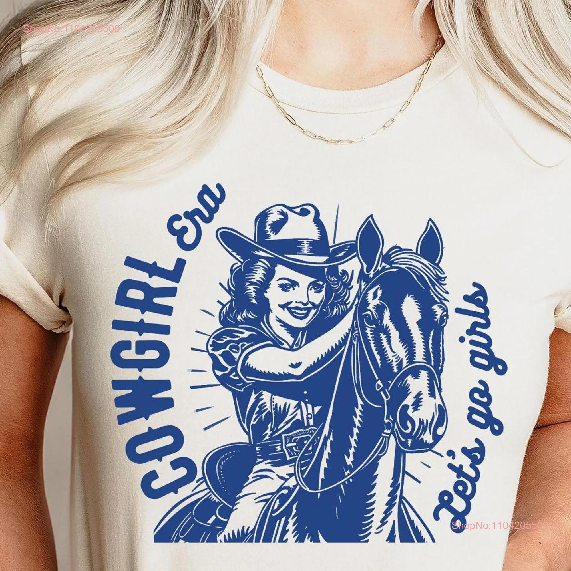 Cowgirl Era T Shirt Boho Country Western Vintage Adult aesthetic graphic Retro Horse Rodeo for Her long or short sleeves