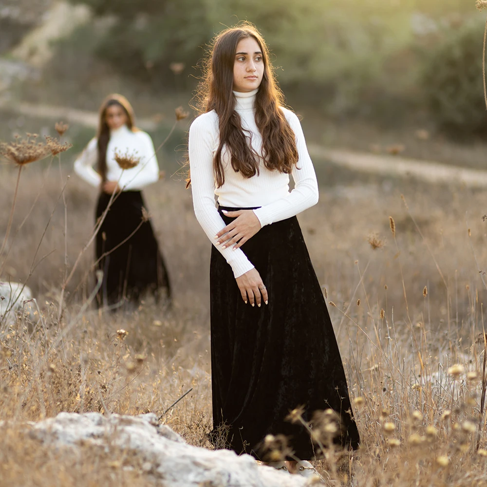 Женская бархатная юбка 3 размера #1043