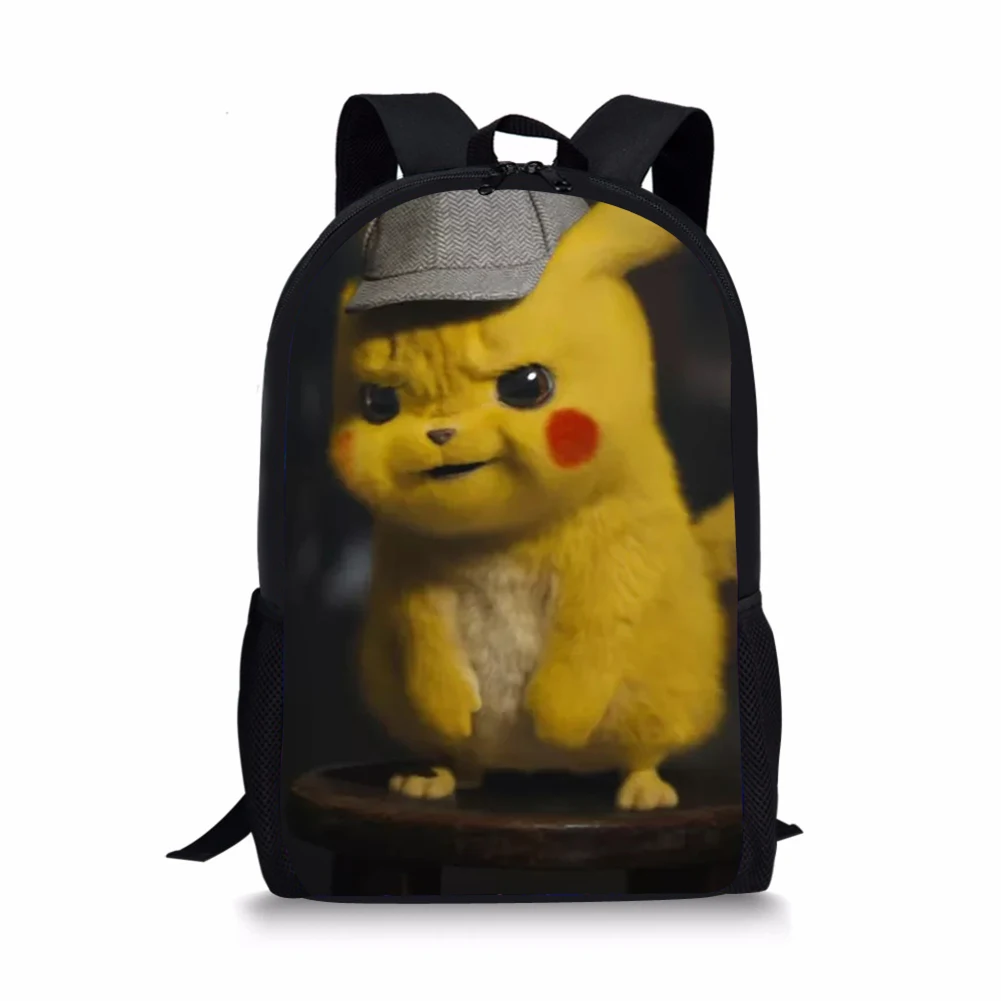 HALYUNASC Childrens' School Backpack Anime-Pikaqiu Design Students School Bag Cartoon Teenagers Book-Bags Mochila