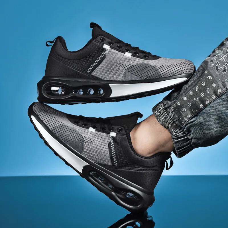 2022 Mesh Breathable Running Shoes Trend Fashion Casual Air Cushion Sneakers Comfortable Anti Skid Wear-resistant Sport Shoes