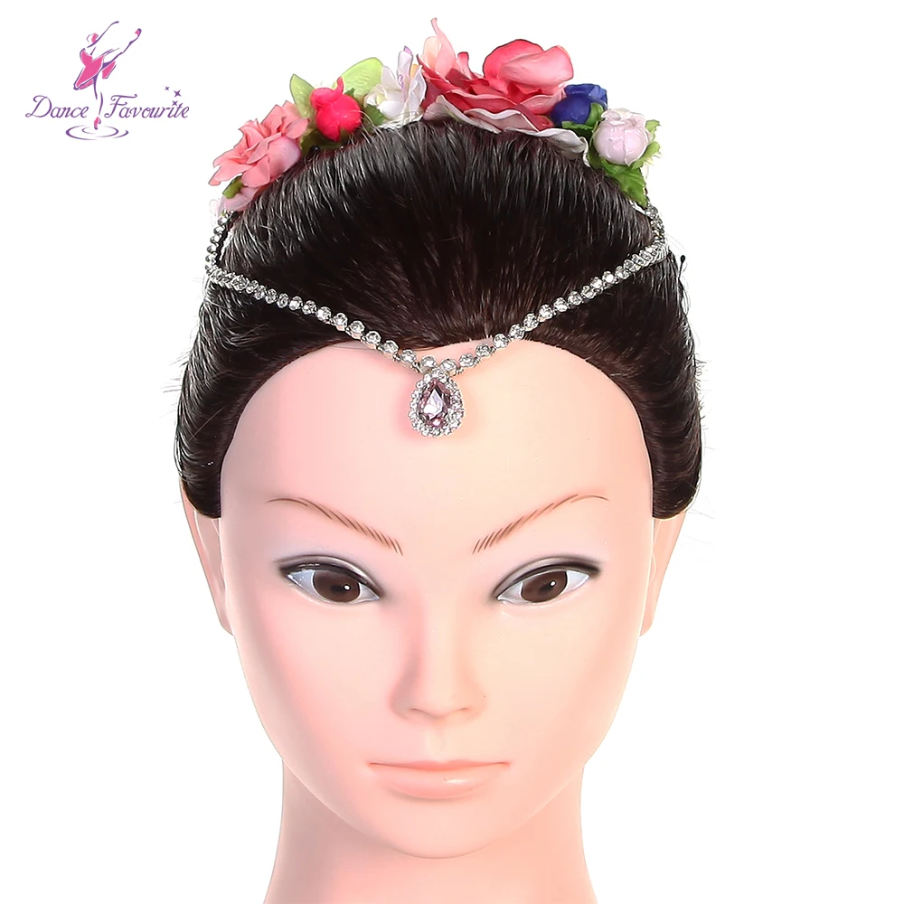 HB038 серебряные блестки балетная тиара аксессуары для волос девочек балерины