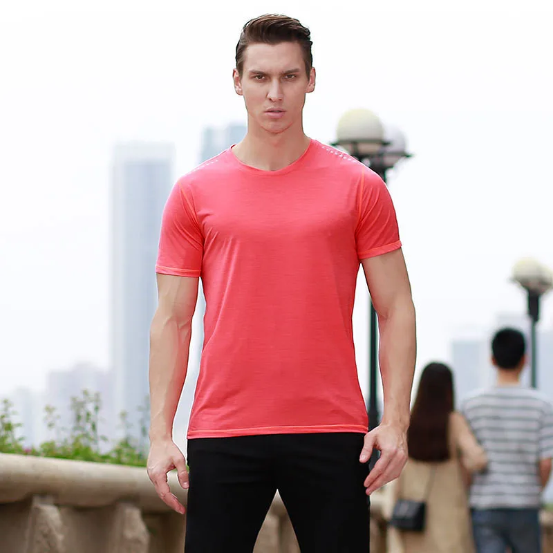 

7550-T-t-shirt men's new round neck Korean version of the trend of youth cotton solid color students Slim leisure