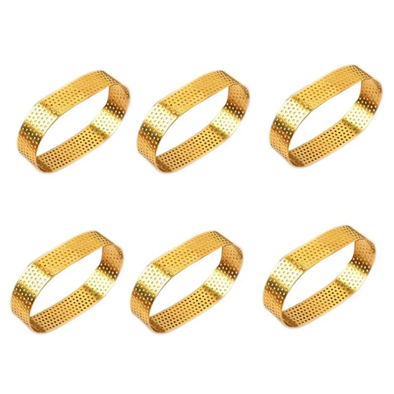 

6 шт. овальные формы в клетку, французская фотография, фруктовый пирог, круглая форма для торта, Золотая сковорода для сыра с цитроном