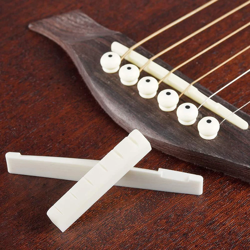 

6 String Electric Guitar Nut Saddle Bone Bridge Nut for Acoustic Folk Guitar Replacement Spare Part Guitar Accessories