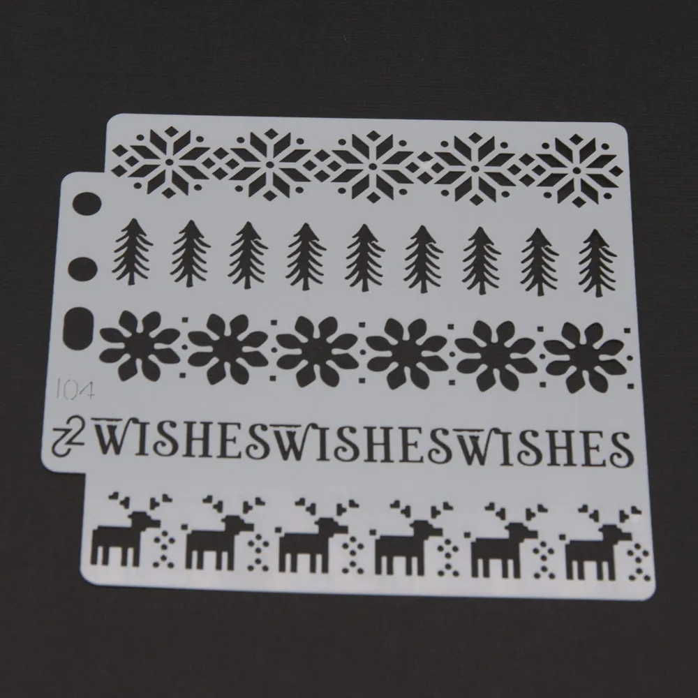 

Christmas Layering Stencils graffiti hand copied board hollowed out photo album graphic spray painting tool