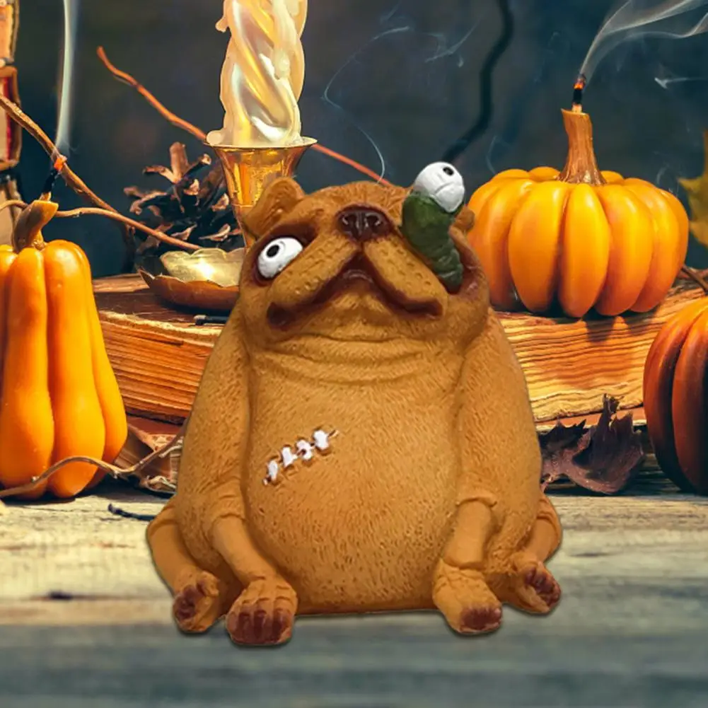 Садовая статуя бульдога зомби Dedcor Хэллоуин из смолы уличное украшение для дома и