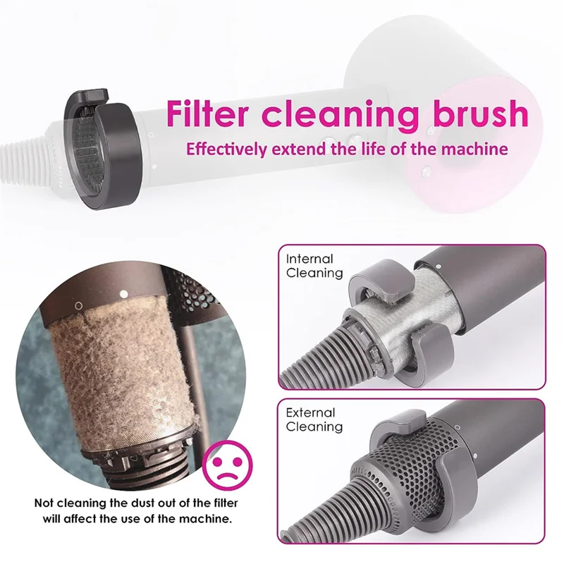 Фен для волос с внутренним фильтром и внешним моделей фен Dyson HD01 HD03 HD08 щеткой