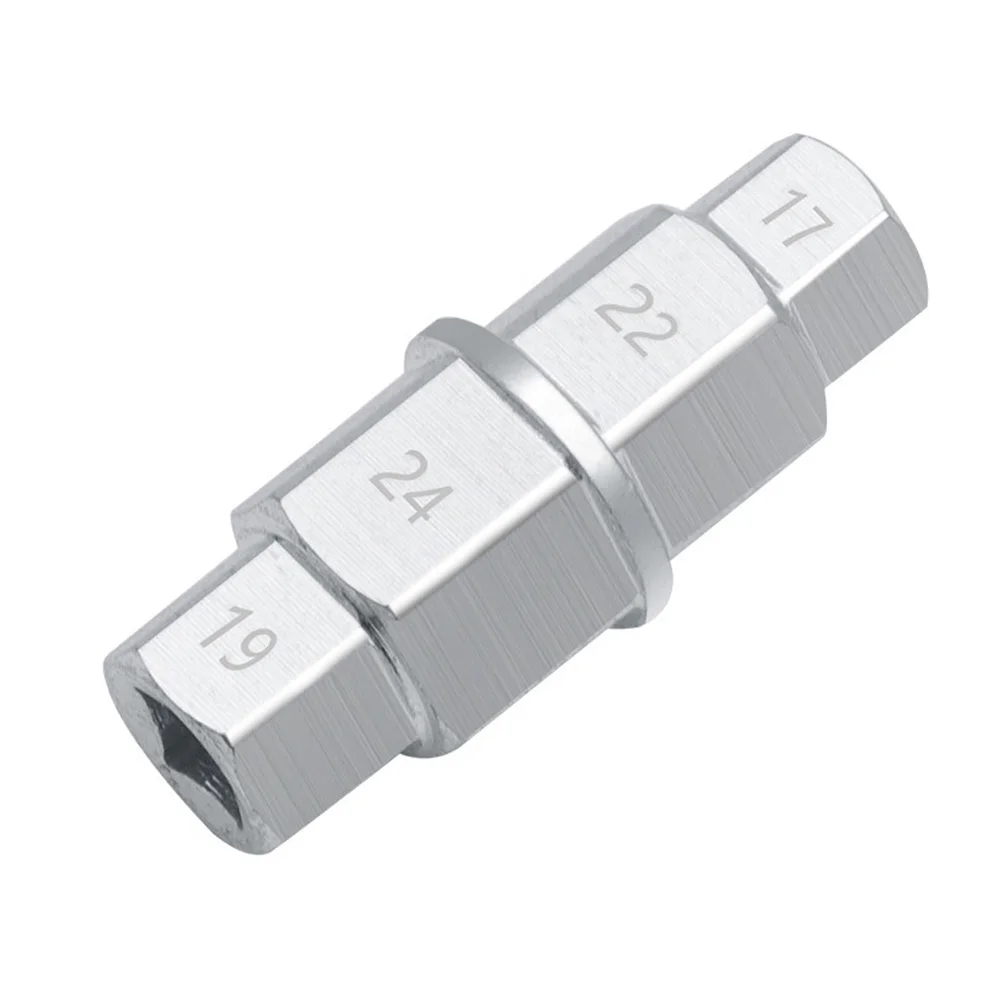 Универсальный инструмент для снятия шпинделя с шестигранной осью для мотоциклов 17 19, 22, 24 мм, 3/8 дюйма, многофункциональный гаечный ключ для ремонта втулки 4-в-1