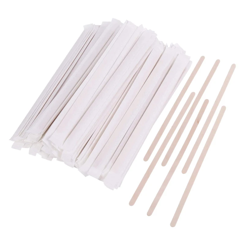 

Individually Wrapped Wood Coffee Stir Sticks 7.5Inch- 500 Pack Round End,Eco Friendly Stirrers For Drinks,Natural Wood