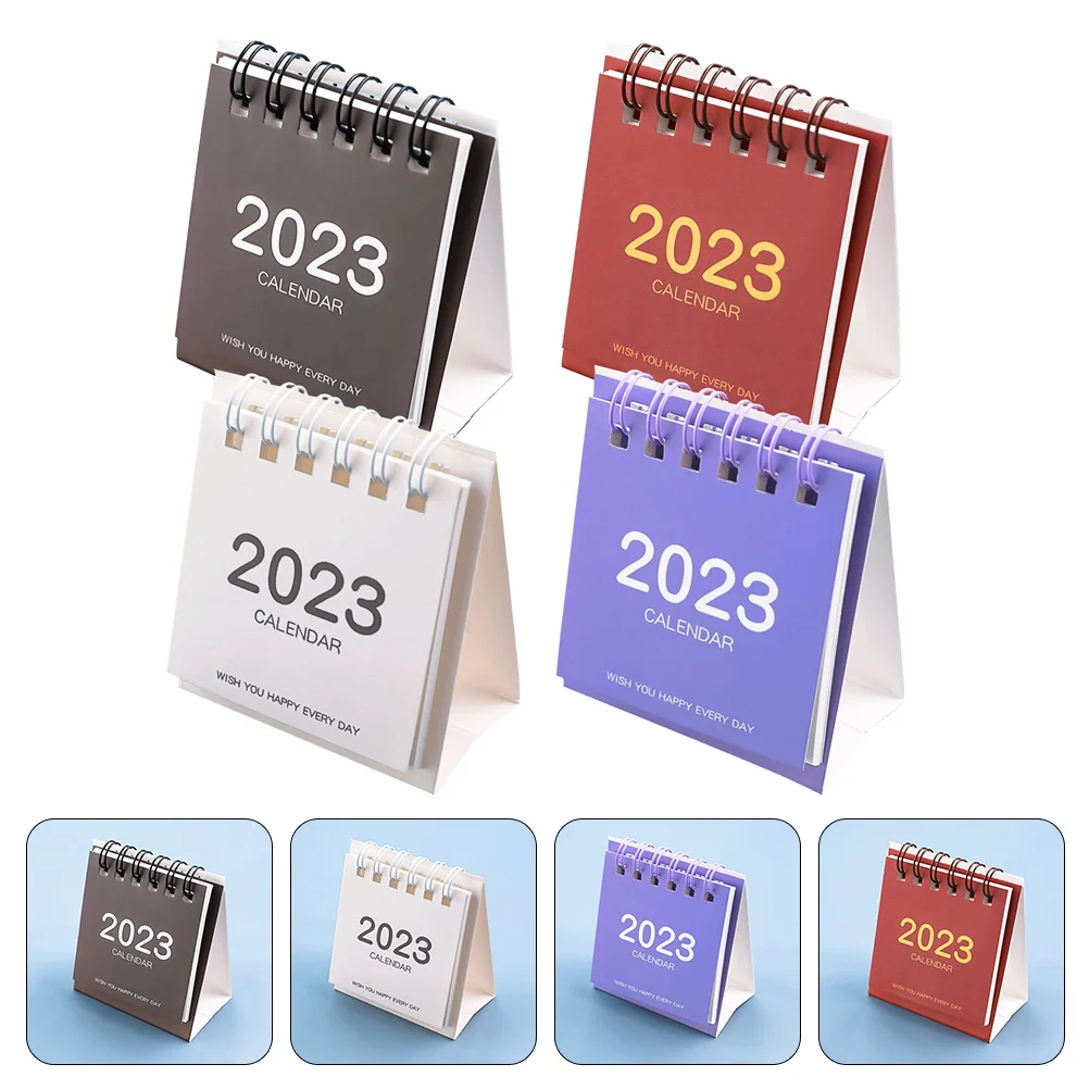 

Calendar Desk Desktop Miniature Calender Officepaper Standing Mini Monthly Cute Stand Plannertabletophome Decorative 2023
