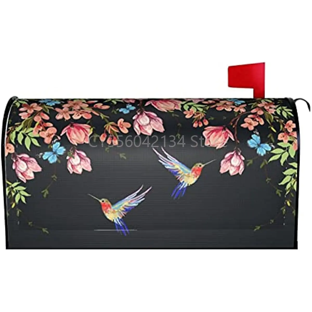 

Hummingbird Flowers Butterflies Mailbox Covers Magnetic Waterproof Mail Cover Letter Post Box Wraps for Home Garden Yard Decor
