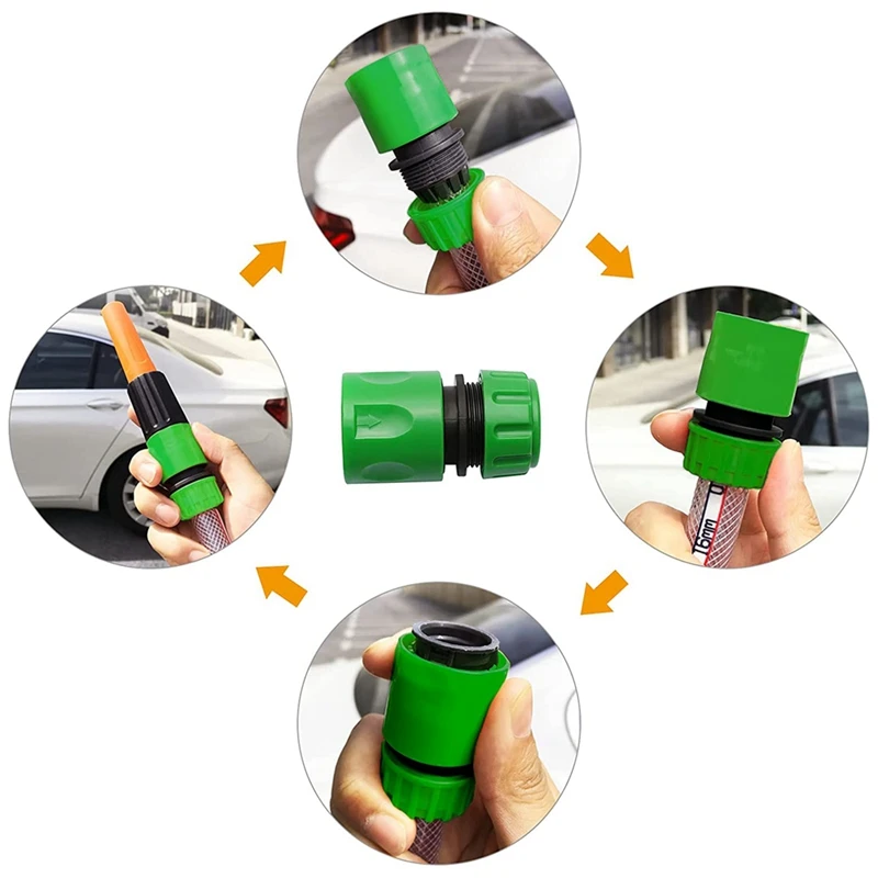 Продвижение! Соединитель для быстрого соединения садового шланга 1/2 дюйма с двумя мужскими соединениями для соединения с присоединительным адаптером T на трубе.