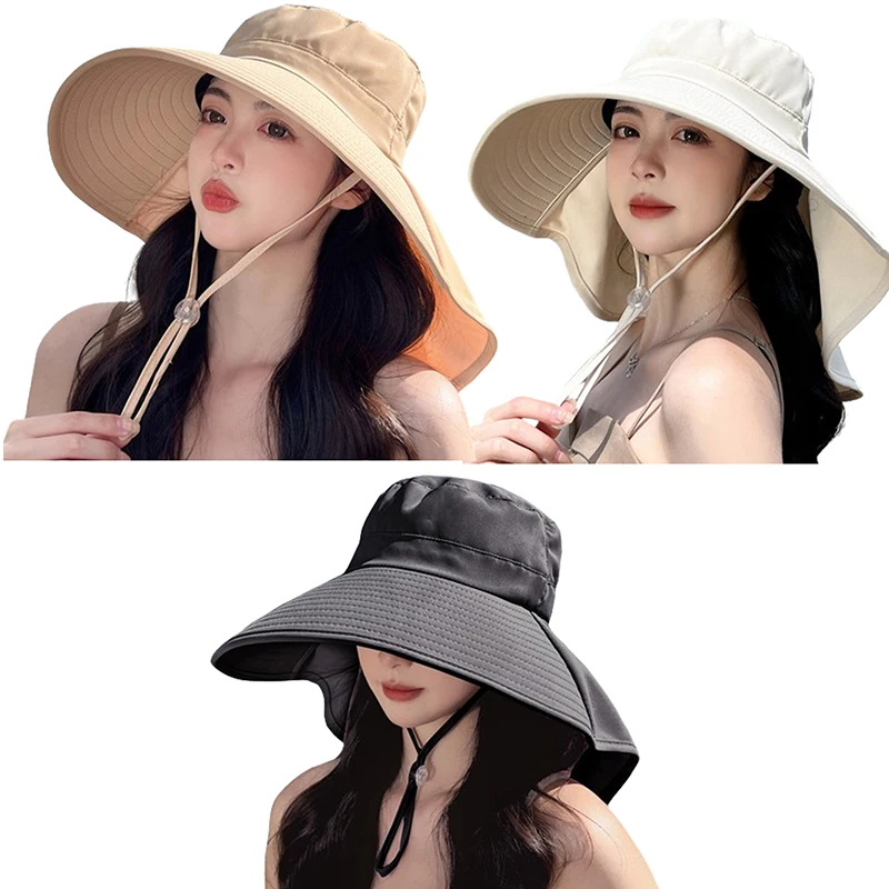 Летние шляпы для женщин уличные солнцезащитные козырьки с защитой от
