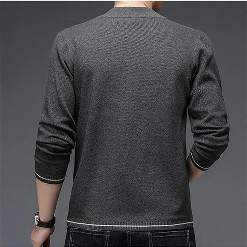 Top Quality New Autum Winter Brand Fashion Slim Fit Knit Cardigan Men Japanese Sweater Casual Coats Jacket Mens Clothes 2023