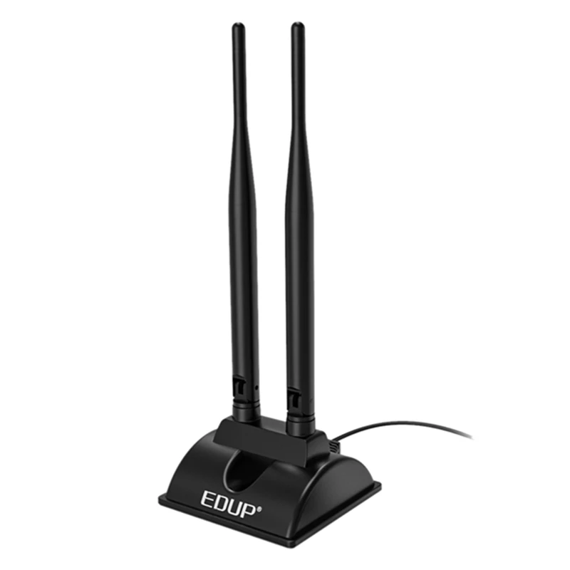 

EDUP EP-7101 WIFI Wireless Receiver, WiFi Signal Booster 2.4G/5G Dual-Band Antenna Magnetic Base for PC Windows Mac