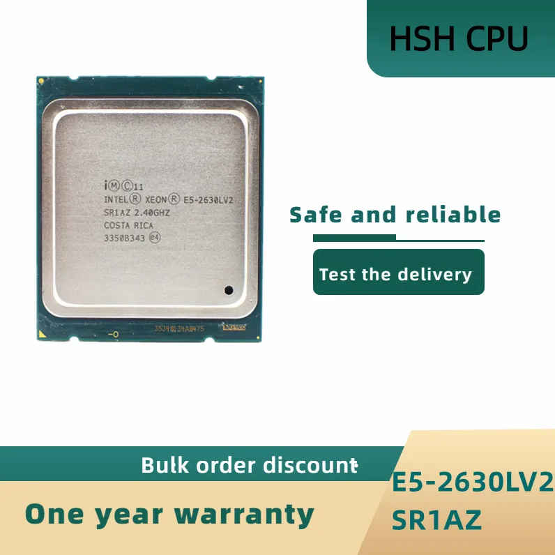 

Intel Xeon Processor E5 2630L V2 CPU 2.4GHZ LGA2011 Six Core Server processor e5-2630L V2 E5-2630LV2 100% normal work