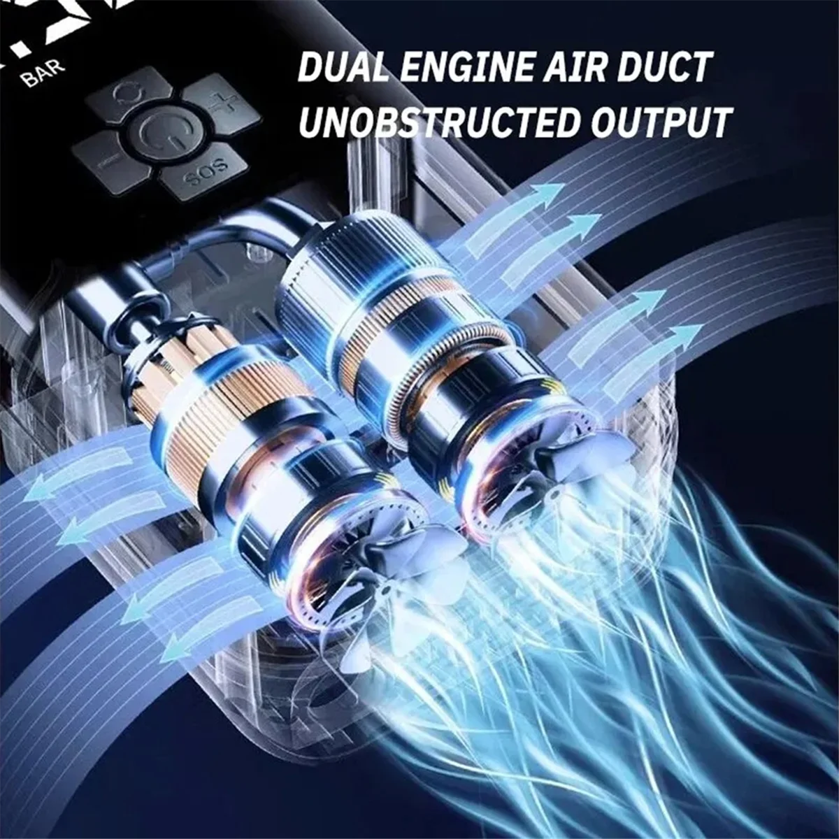 1 шт. автомобильный насос для накачивания портативный беспроводной шинный