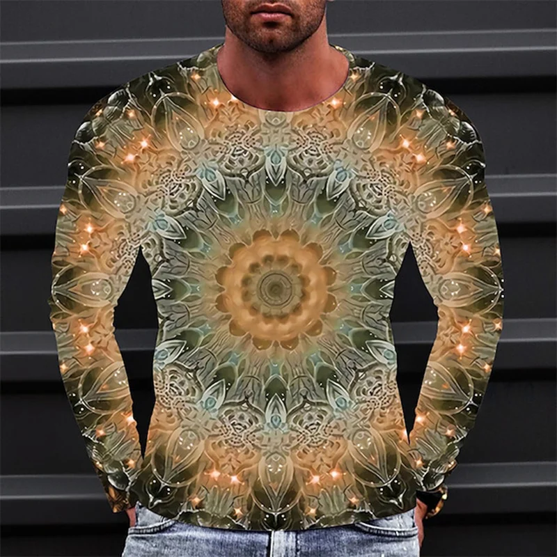 Футболка с визуальным иллюзией для мужчин модные красочные футболки 3D принтом