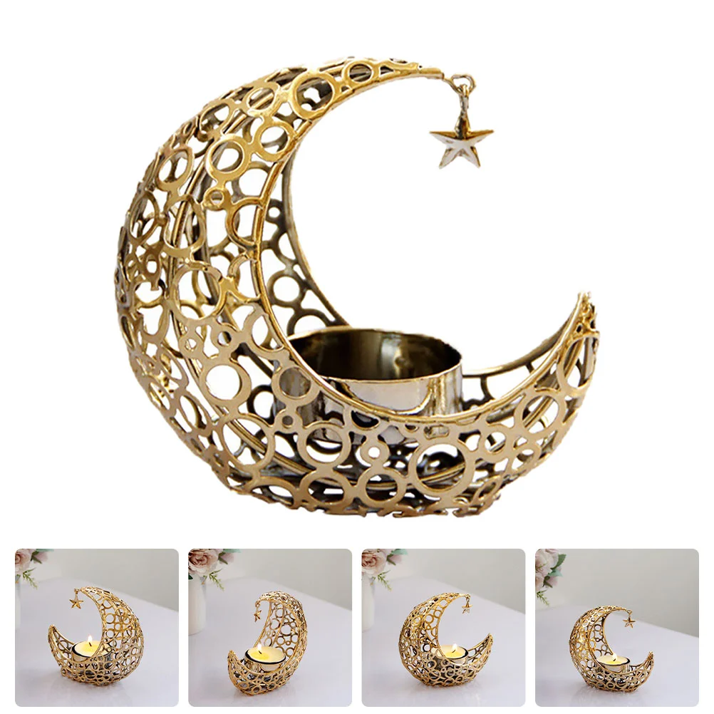 

Moon Tea Light Holder Metal Moon Holder Eid Ramadan Party Supplies Moon Holder
