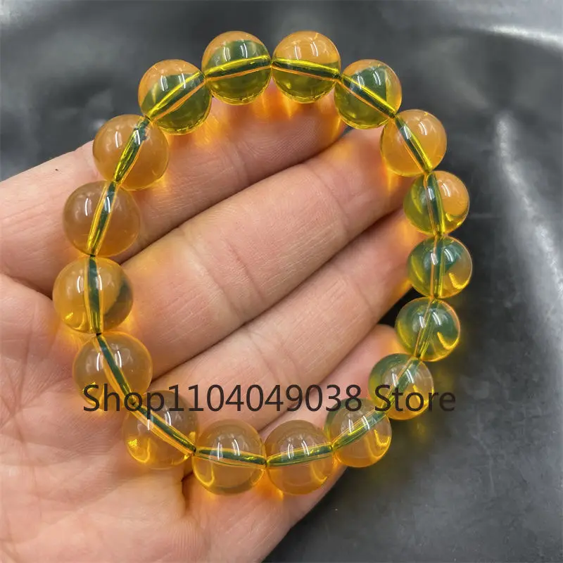 Натуральный Синий браслет класса 5А очищенный водой янтарный Мексиканский