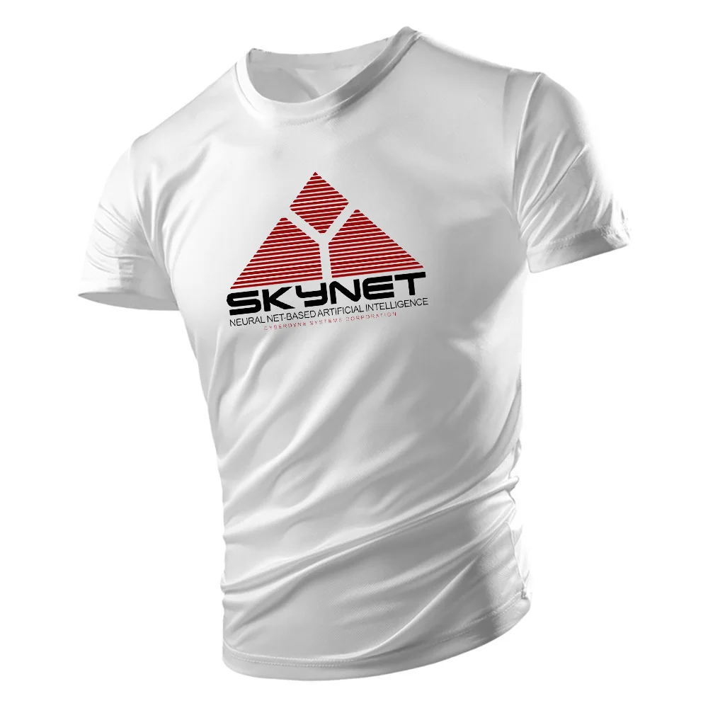 

Internet It Node 2D Fashion Printed T-Shirt Summer Men White Sport Loose Oversized Round Neck Short Sleeve Multicolor