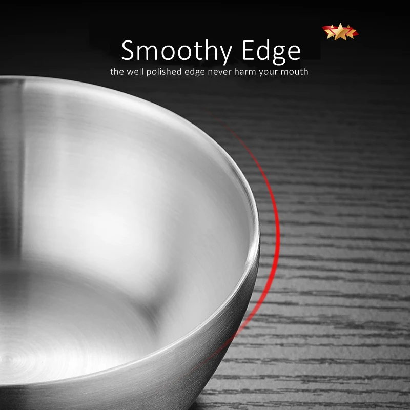 Фото GEDO устойчивая к падению стальная чаша, 2-слойная полая конструкция, теплоизоляция и сохранение тепла, контейнер для еды, нескользящая основа, детские столовые приборы №5