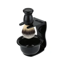 3 in 1 shaving soap bowl shaving brush shaving stand bristle hair shaving brush men beard cleaning tool