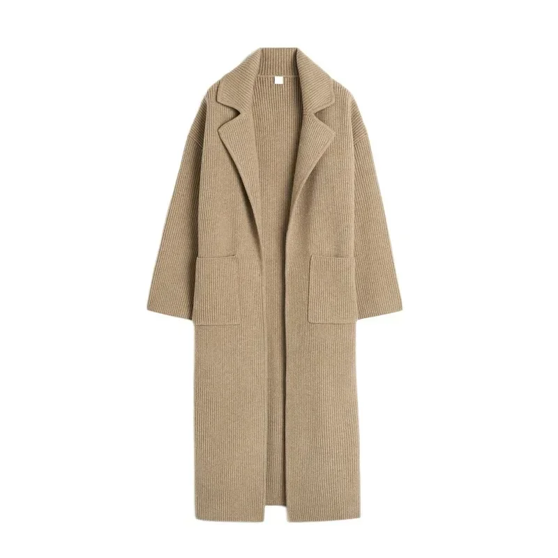 TT @ LUXURY-Длинное вязаное пальто для женщин смешанный кардиган Nordic поездок на